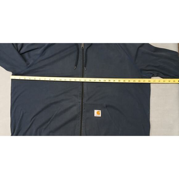 Carhartt Blue 2XL Relaxed Comfort Fit Zip Hoodie Jacket - Picture 3 of 7